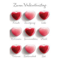 Valentinstag Glückwunschkarte mit Umschlag  Herzen...