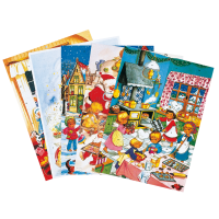 Advent Adventskalender A4-Format 21 x 30 cm Törchen...