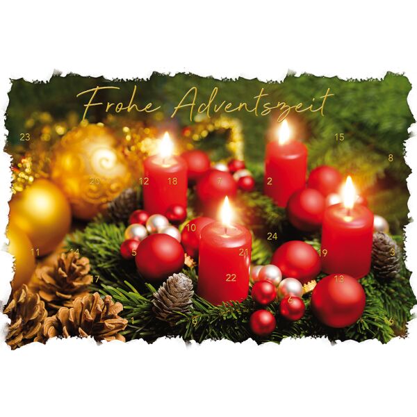 Advent - Glückwunschkarte im Format 11,5 x 17 cm mit Briefumschlag