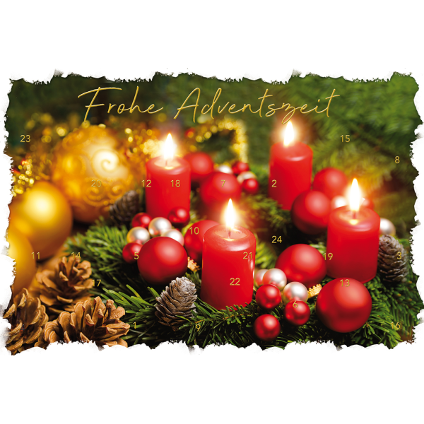 Advent - Glückwunschkarte im Format 11,5 x 17 cm mit Briefumschlag