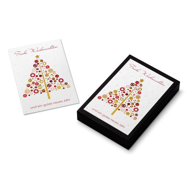 Weihnachten Grußkartenbox 8 Doppelkarten mit Umschlägen Frohe Weihnachten