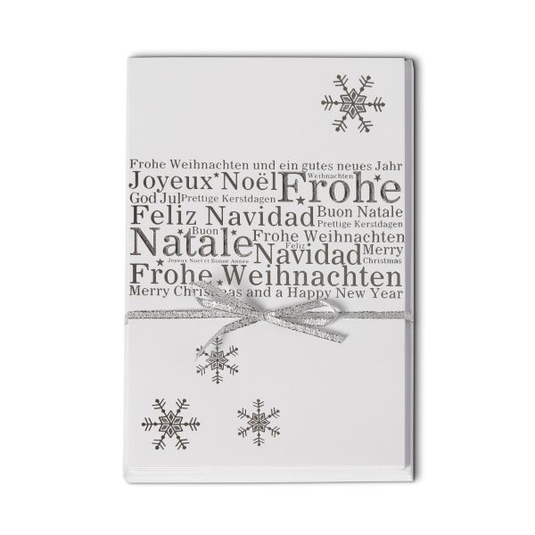 Weihnachten Mehrfachpackung 5er-Bundle 5 Karten+Umschläge Format 10,5 x14,5 cm im Topper