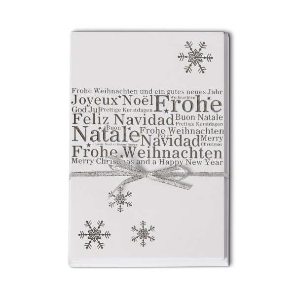 Weihnachten Mehrfachpackung 5er-Bundle 5 Karten+Umschläge Format 10,5 x14,5 cm im Topper
