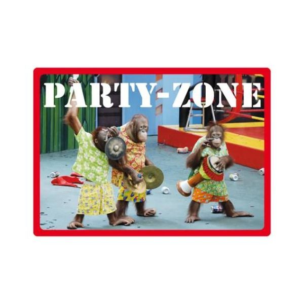 Kipis Selbsthaftende Schilder Party-Zone UVP: € 2,95