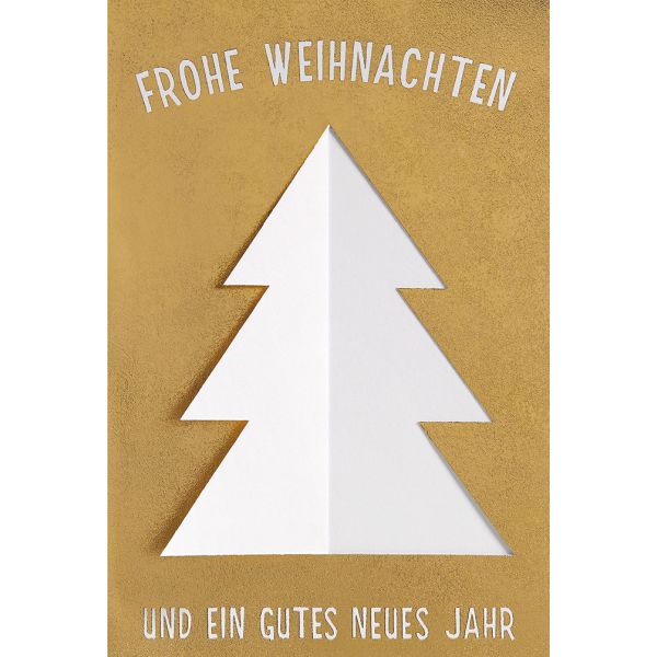 Weihnachten Glückwunschkarte mit Umschlag  Tannenbaum Frohe Weihnachten Gutes Neues Jahr