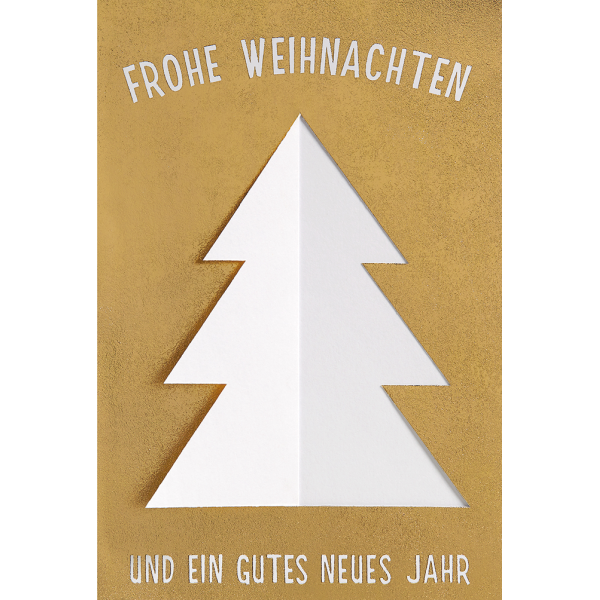 Weihnachten Glückwunschkarte mit Umschlag  Tannenbaum Frohe Weihnachten Gutes Neues Jahr