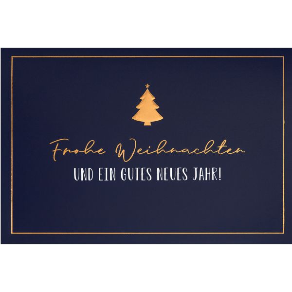 Weihnachten Glückwunschkarte mit Umschlag  Gold Weihnachtsbaum Frohe Weihnachtsbaum Gutes Neues Jahr