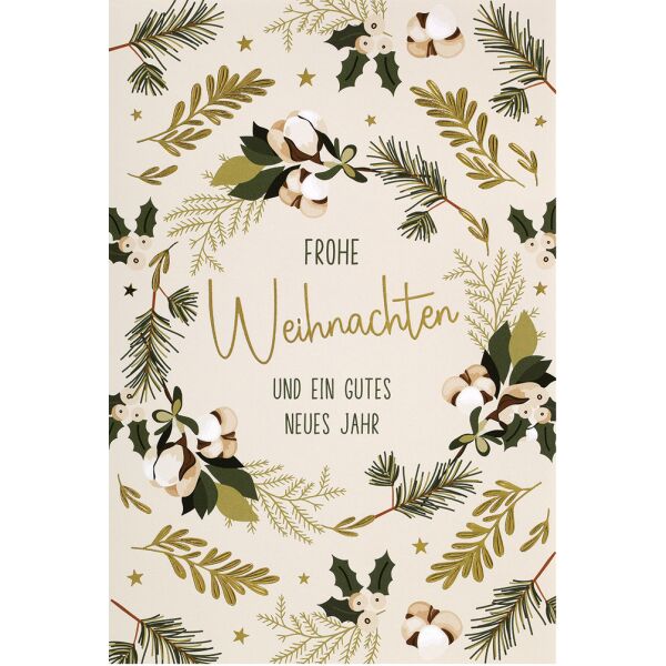 Weihnachten - Glückwunschkarte im Format 11,5 x 17 cm mit Briefumschlag