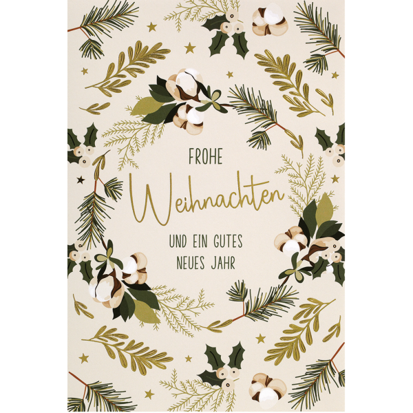 Weihnachten - Glückwunschkarte im Format 11,5 x 17 cm mit Briefumschlag