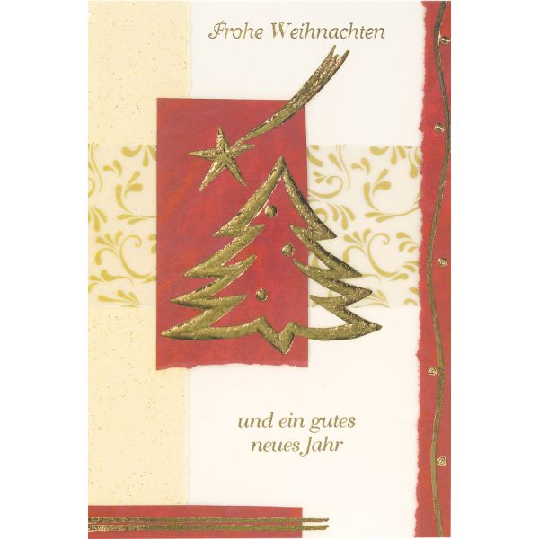 Weihnachten Glückwunschkarte mit Umschlag  Frohe Weihnachten Gutes Neues Jahr