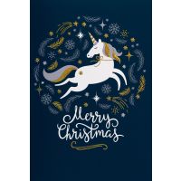 Weihnachten Glückwunschkarte mit Umschlag  Einhorn...