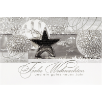 Weihnachten Glückwunschkarte mit Umschlag  Silber...