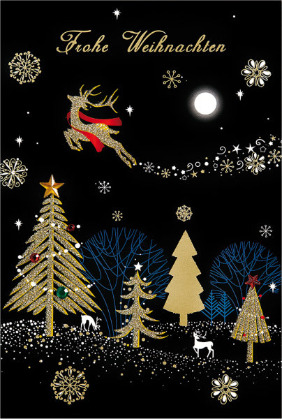 Weihnachten - Collage - Glückwunschkarte im Format 11,5 x 17 cm mit Briefumschlag
