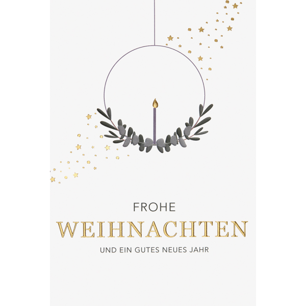 Weihnachten - Unverpackt – plastikfreie Verpackung - Glückwunschkarte im Format 11,5 x 17 cm mit Briefumschlag
