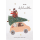 Weihnachten Glückwunschkarte mit Umschlag  Collage Auto Baum Tiere Frohe Weihnachten Gutes Neues Jahr