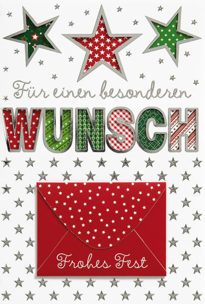 Weihnachten - Beautiful Colours - Glückwunschkarte im Format 11,5 x 17 cm mit Briefumschlag