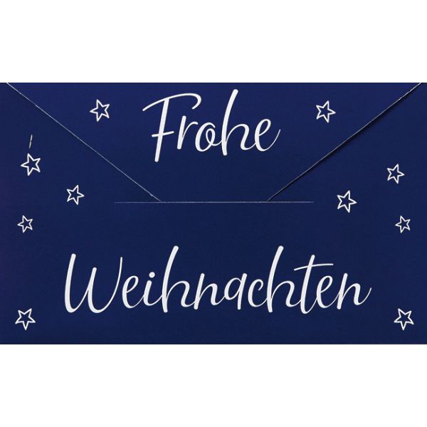 Weihnachten Mini Geldgeschenkkarte mit Umschlag  Sterne Frohe Weihnachten