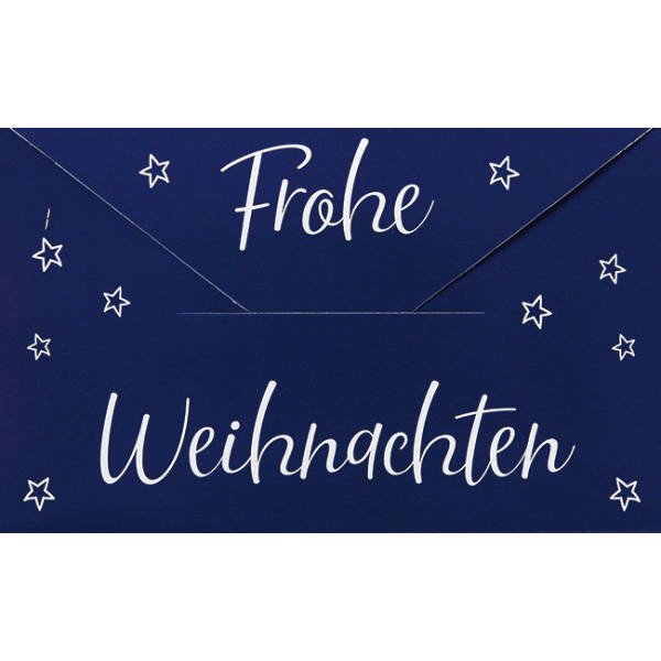 Weihnachten Mini Geldgeschenkkarte mit Umschlag  Sterne Frohe Weihnachten