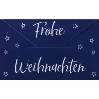Weihnachten Mini Geldgeschenkkarte mit Umschlag  Sterne...