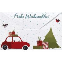 Weihnachten Mini Geldgeschenkkarte mit Umschlag  Auto...