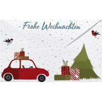 Weihnachten Mini Geldgeschenkkarte mit Umschlag  Auto...