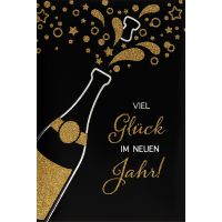Neujahr Glückwunschkarte mit Umschlag  Gold...