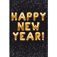 Neujahr Glückwunschkarte mit Umschlag  Happy New Year