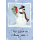 Neujahr Glückwunschkarte mit Umschlag  Schneemann Viel Glück Neues Jahr