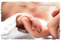 Geburt – Baby  - Glückwunschkarte im Format...