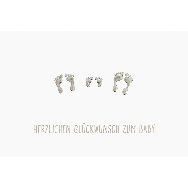 Geburt – Baby  - Glückwunschkarte im Format 11,5 x 17 cm mit Briefumschlag