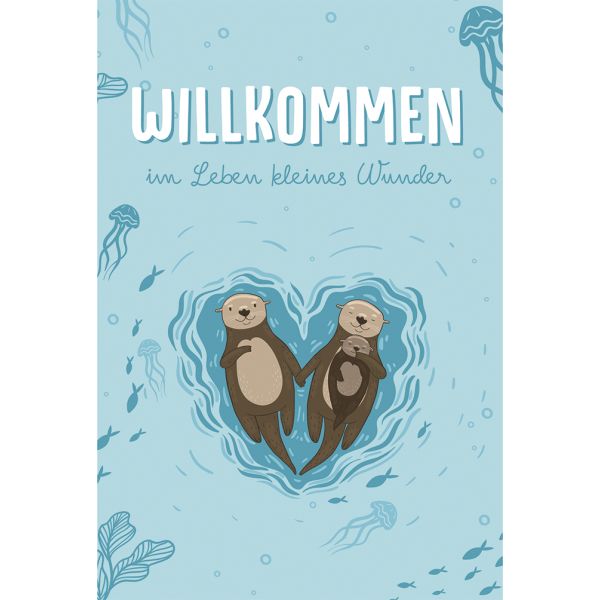 Geburt Ereignis Glückwunschkarte mit Umschlag  Willkommen Kleines Wunder