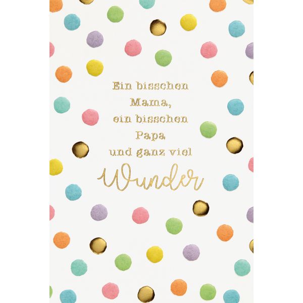 Geburt – Baby  - Unverpackt – plastikfreie Verpackung - Glückwunschkarte im Format 11,5 x 17 cm mit Briefumschlag