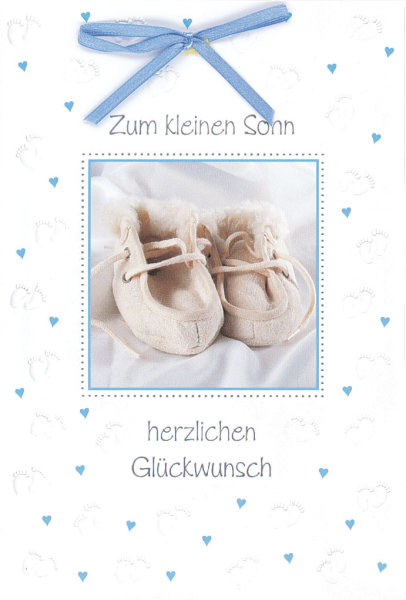 Geburt – Baby  - Glückwunschkarte im Format 11,5 x 17 cm mit Briefumschlag