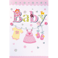 Geburt Ereignis Glückwunschkarte mit Umschlag  Baby...