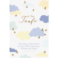 Taufe Glückwunschkarte mit Umschlag  Spruch Wolken...