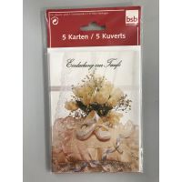Taufe Taufe Einladung 5 Karten 5 Umschläge im Beutel...