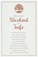 Patenbrief - Taufe - Glückwunschkarte im Format 11,5...