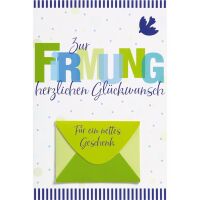 Firmung  Geldkarte mit Umschlag Herzlichen Glückwunsch