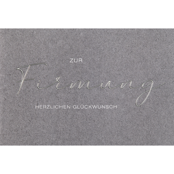 Firmung  unverpackte Glückwunschkarte mit Umschlag Herzlichen Glückwunsch
