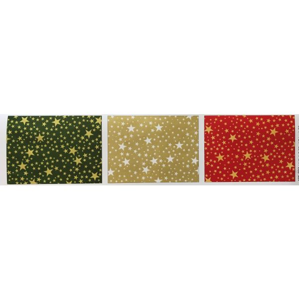 Sortiment Geschenkpapier Weihnachten UVP: € 89,70 - 30 Röllchen 70cm x 200cm á UVP 2,99 - Sternenlicht