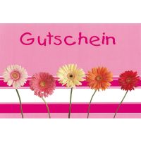 Gutschein Glückwunschkarte mit Umschlag  Blumen...