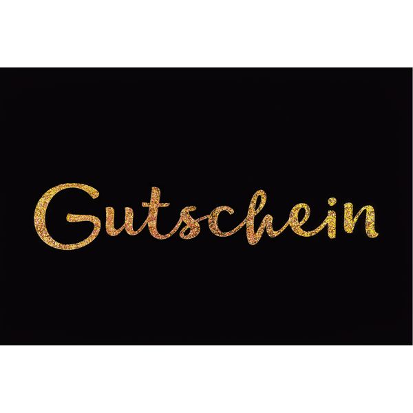 Gutschein Glückwunschkarte mit Umschlag  Gutschein Goldschrift