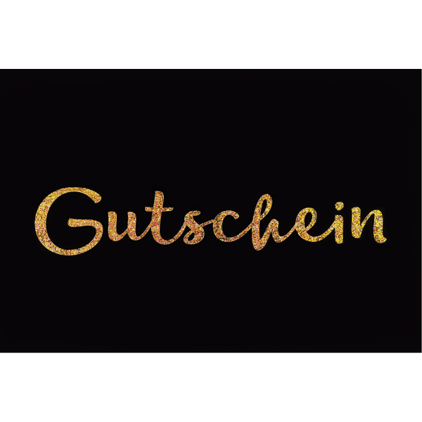 Gutschein Glückwunschkarte mit Umschlag  Gutschein Goldschrift