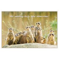 Abschied Grußkarte mit Umschlag  Erdmännchen...
