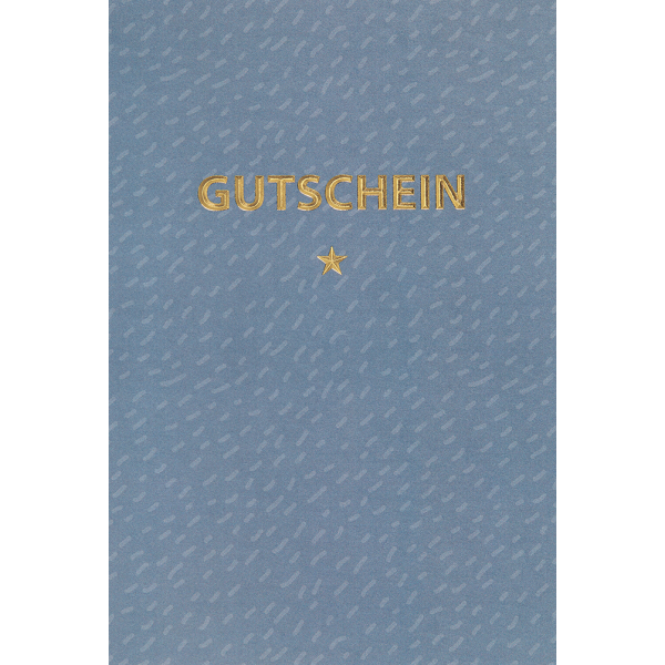 Gutschein Unverpackte Glückwunschkarte mit Umschlag  Gold Gutschein