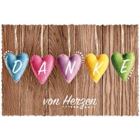 Danke  Grußkarte mit Umschlag Danke Von Herzen