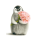Blanco  Glückwunschkarte mit Umschlag Pinguin Rosen