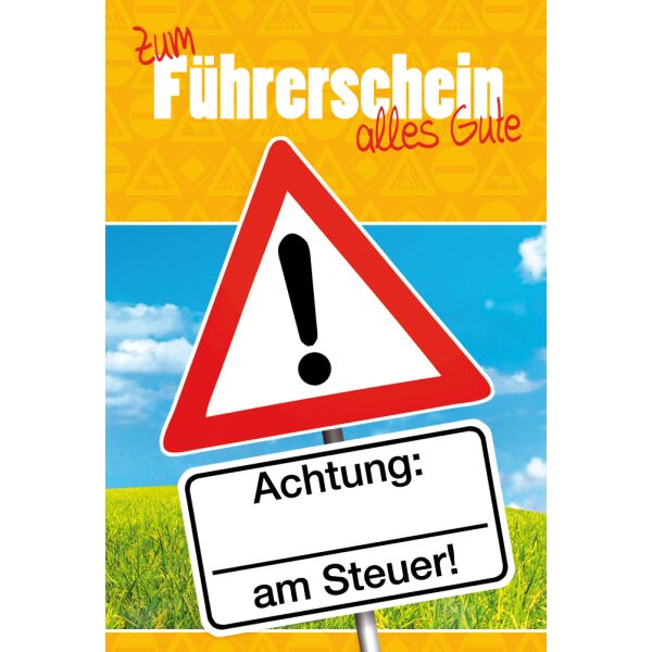 Führerschein  Glückwunschkarte mit Umschlag Führerschein