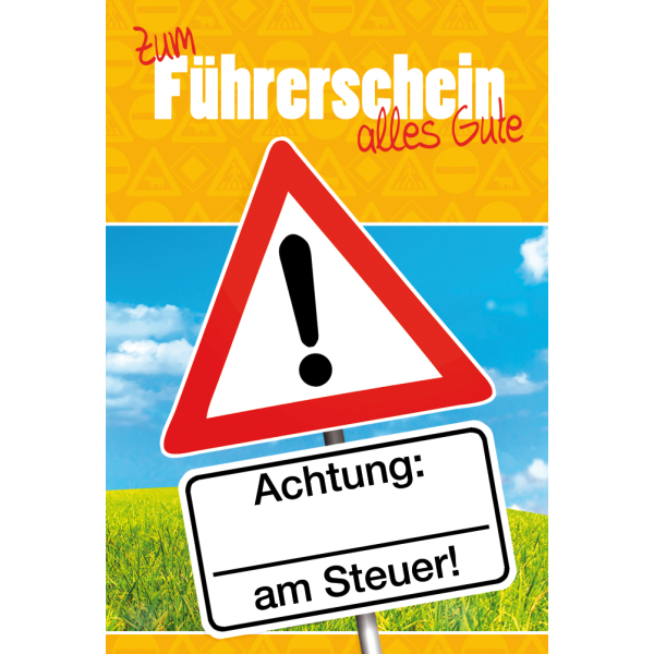 Führerschein  Glückwunschkarte mit Umschlag Führerschein