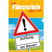Führerschein  Glückwunschkarte mit Umschlag...